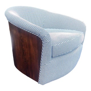 1960s Vintage Milo Baughman for Thayer Coggin Rosewood Swivel Chair For Sale