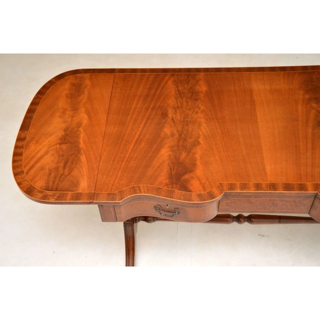 Brown Drop Leaf Side Table, 1910s For Sale - Image 8 of 13