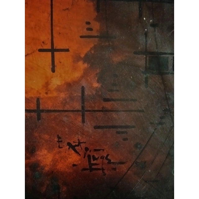 Agustin Espanol Vinas, Composition, 1980s, Mixed Media on Paper For Sale - Image 3 of 4