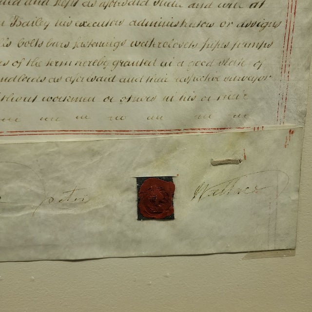 Early 19th C Original English Land Indenture, Bailey and Wallace For Sale - Image 10 of 11