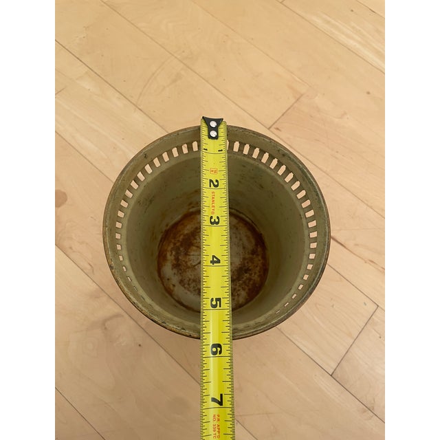 Vintage French Neoclassical-Style Black and Gold Tole Cachepot For Sale - Image 10 of 10
