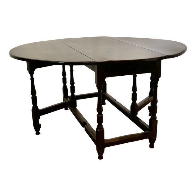 Georgian Oak Gate Leg Dining Table For Sale