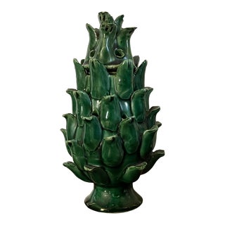 Antique 19th Century French Porcelain Pinecone or Pineapple Form Incense Pot Pourri Pomander For Sale