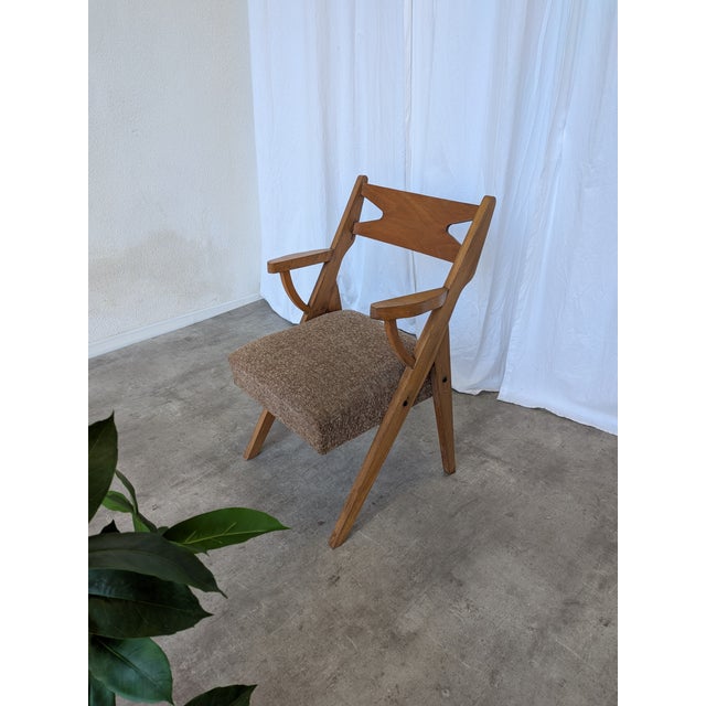 Scandinavian Style Fabric Arcmhair, Former Yugoslavia, 1970s For Sale - Image 14 of 15