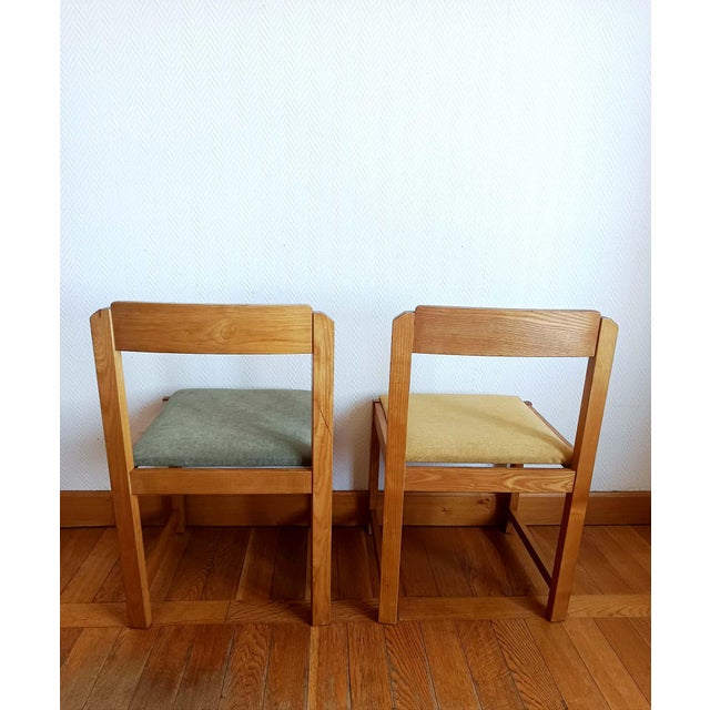 Goldenrod Scandinavian Chairs in Elm and Fabric, 1960s, Set of 6 For Sale - Image 8 of 15