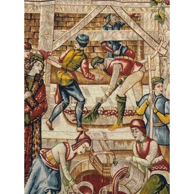 Vintage French Screen Printed Tapestry, 1970s For Sale - Image 11 of 18