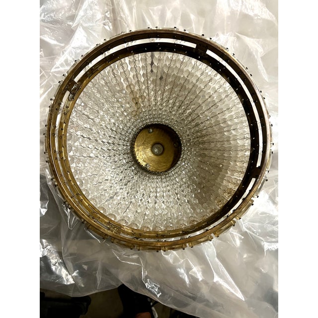 French Flushmount Beaded Crystal Chandeliers - A Pair For Sale - Image 14 of 14