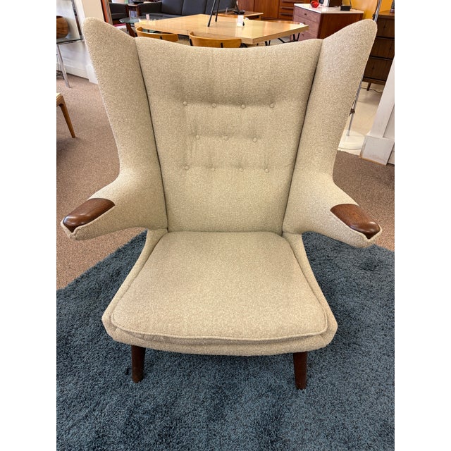 Hans Wegner 1950s Mid Century Modern Danish Papa Bear Chair Possibly by Hans Wegner For Sale - Image 4 of 12