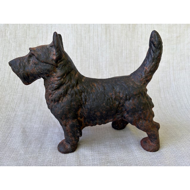 Antique Hubley Cast Iron Scottie Terrier Door Stop For Sale In New York - Image 6 of 15