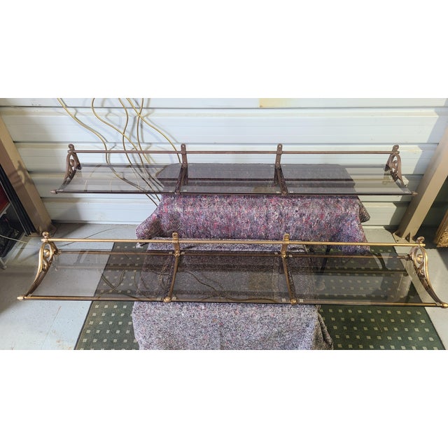 Cast Iron and Steel Shelves, 1900s, Set of 2 For Sale - Image 17 of 18