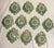 Late 20th Century Vintage Majolica Ceramic Leaf Plates With Cane Wrapped Handles- Set of 10 For Sale - Image 5 of 18
