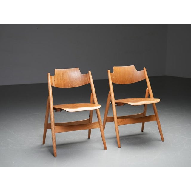 Folding Chairs in Beech and Metal attributed to Egon Eiermann, Germany, 1950s For Sale - Image 3 of 11