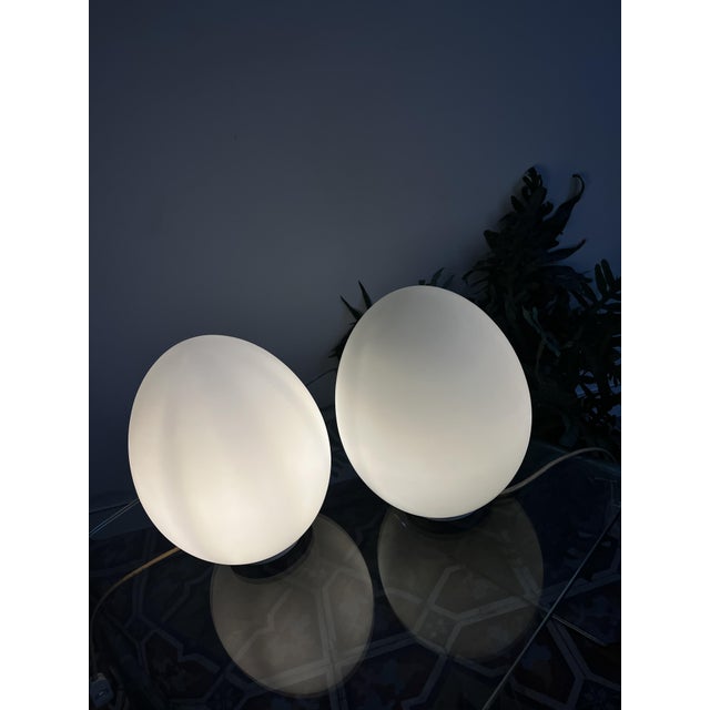 Opaline Egg Lamps, 1970s For Sale - Image 11 of 13
