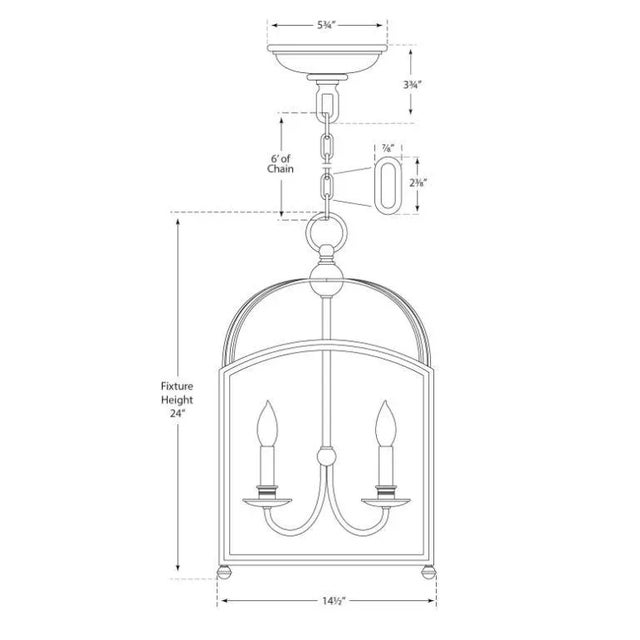 Traditional Chapman & Myers for Visual Comfort Signature Arch Top Small Lantern in Polished Nickel For Sale - Image 3 of 3