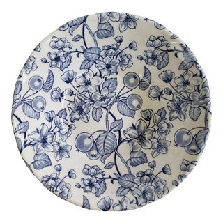 1980s Bryony by Grindley England Chinoiserie Blue and White Floral China Bowl For Sale