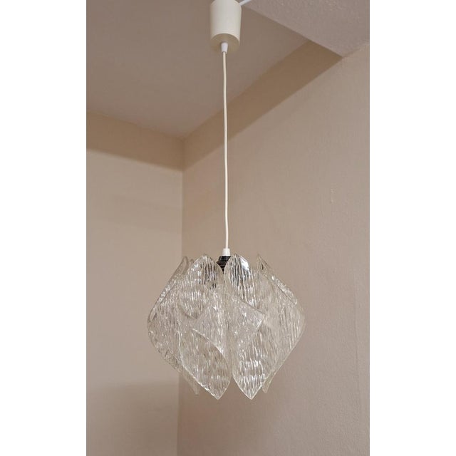 Cream Vintage German Ceiling Lamp with Transparent Plastic Shade by Heilmann, 1970s For Sale - Image 8 of 8