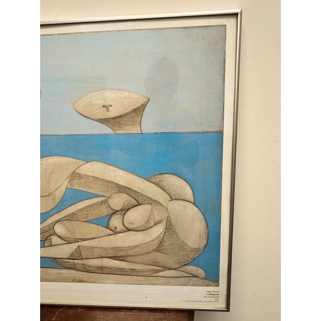 Metal Art Print of Pablo Picasso's 1937 Work La Baignade On the Beach For Sale - Image 7 of 12
