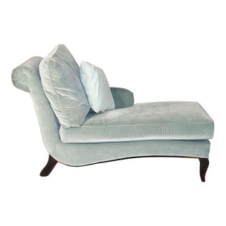 Mid 20th Century Vintage Velvet Chaise Lounge For Sale