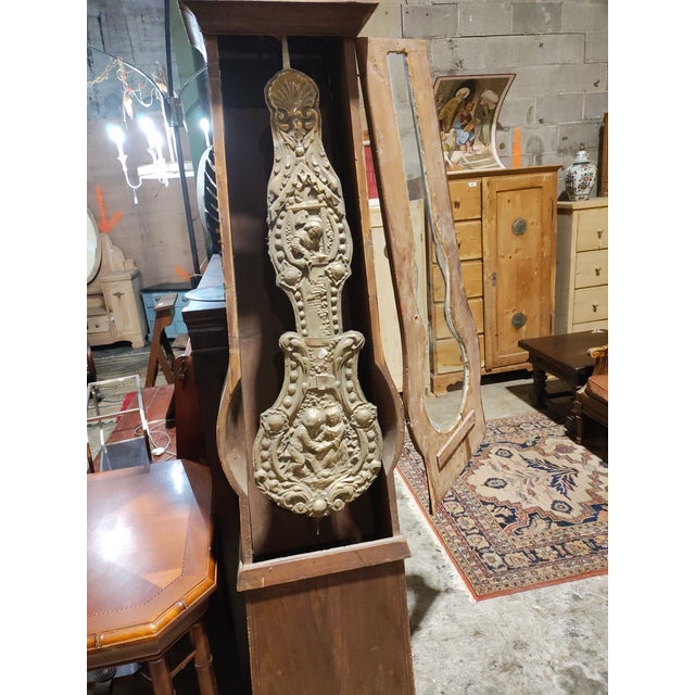 Antique French Provincial Comtoise Longcase Clock Signed “Migeat À St Germain Du Bois For Sale - Image 9 of 12