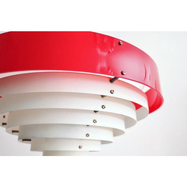 Mid-Century Italian Pendant Lamp in Acrylic Aluminum and Brass by Stilnovo, 1950s For Sale - Image 9 of 18