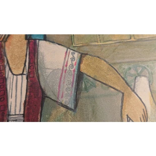 Framed Matted Painting by Aharon Shevo: A Cover Illustration for the Book: "Tales of the Prophet Samuel: Retold for Jewish Youth".1969 For Sale - Image 16 of 18