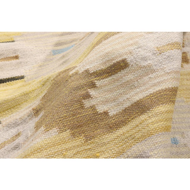 Textile Evy Svensson Vintage Swedish Rollakan Rug, 04'07 X 06'03 For Sale - Image 7 of 11