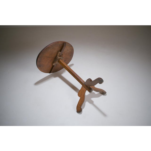 Vintage French Vernacular Pedestal Table, 1920s For Sale - Image 9 of 11