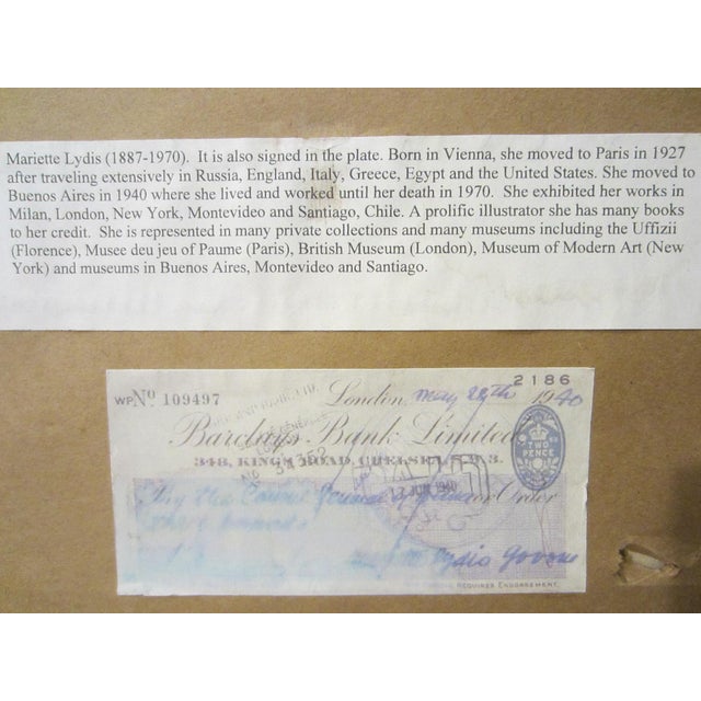 1950s Mariette Lydis Impressionist Signed Portrait Lithograph For Sale - Image 15 of 16