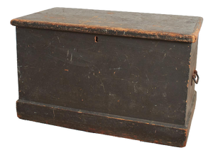 Antique Victorian Painted Wooden Blanket Box