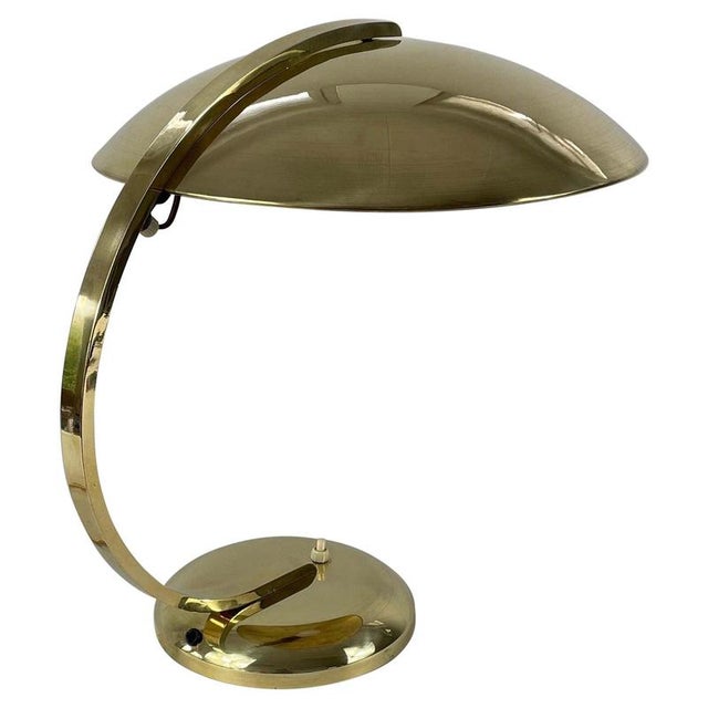 Art Deco Bauhaus Brass Gleibo Table Lamp attributed to Hillebrand, Germany, 1930s For Sale - Image 17 of 17