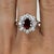 Ruby ring with GRS ceritified 1.48 carat Burma No Heat Vivid Red Ruby and 8 pear shape and 16 round diamonds weighing...