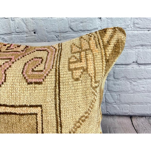 Turkish 20 x 20 Rug Pillow Spice Route Turkish Pillow Cushion Cover For Sale - Image 3 of 4