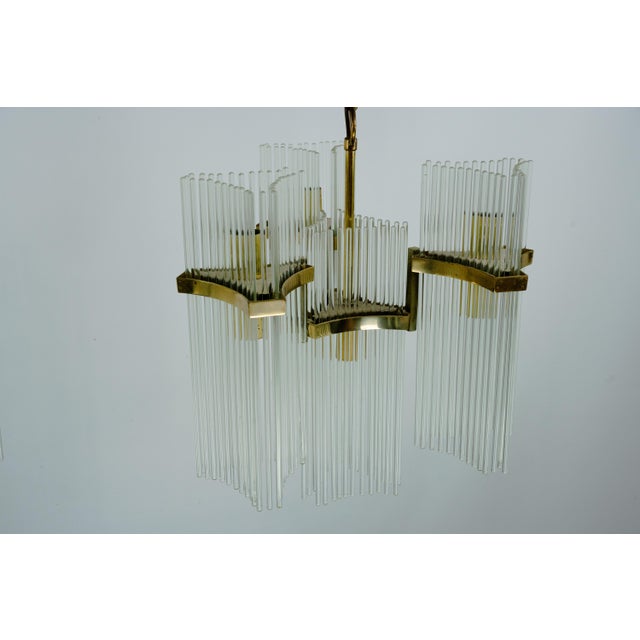 Brass and Glass Chandeliers by Gaetano Sciolari, Italy, 1970s, Set of 2 For Sale - Image 17 of 18