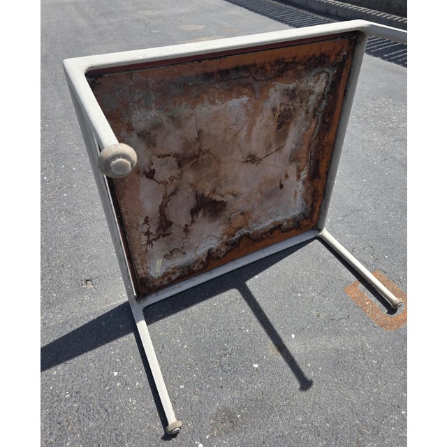 1970s Richard Schultz Style Knoll Aluminum and Orange Enamel Side-Coffee Table For Sale - Image 10 of 18