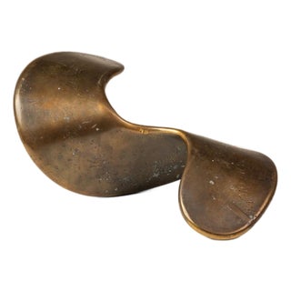 1 of 1 Abstract Modern "Torn Fragment" Table Top Solid Bronze Sculpture by Mark Leblanc for Leblanc Studios, Usa, C. 2020s For Sale