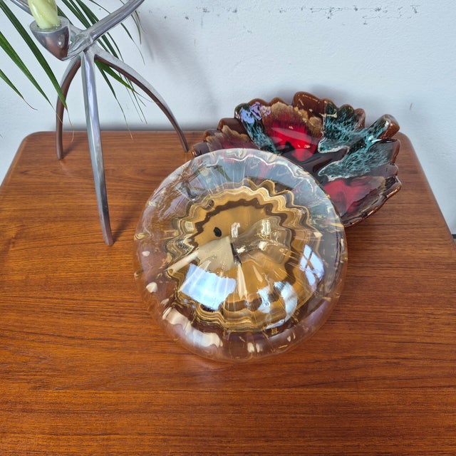 Gold Amber Glass Flush Mount, Germany, 1960s For Sale - Image 8 of 9