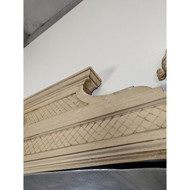 Louis XVI Style Painted Castle Entrance Mirror For Sale - Image 9 of 17