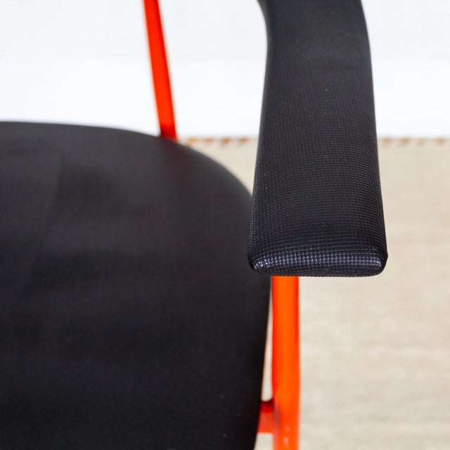 Red and Black Bauhaus Style Mid Century Accent Chair Chairish