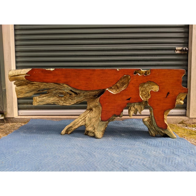 Phillips Cast Naturals Root Burl Driftwood Console Table in Gold Leaf For Sale - Image 16 of 18
