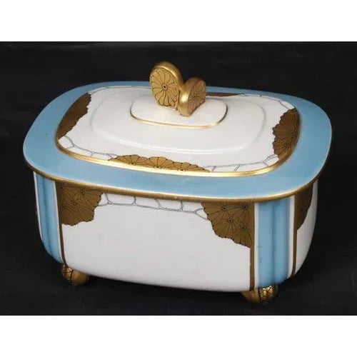 Kuznetsov Porcelain Casket with Gilding For Sale - Image 3 of 8