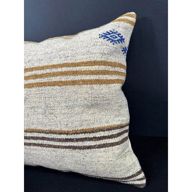 Contemporary Turkish Hemp Pillow Cushion Natural Beige Brown Cushion Cover 20"x20" For Sale - Image 3 of 4