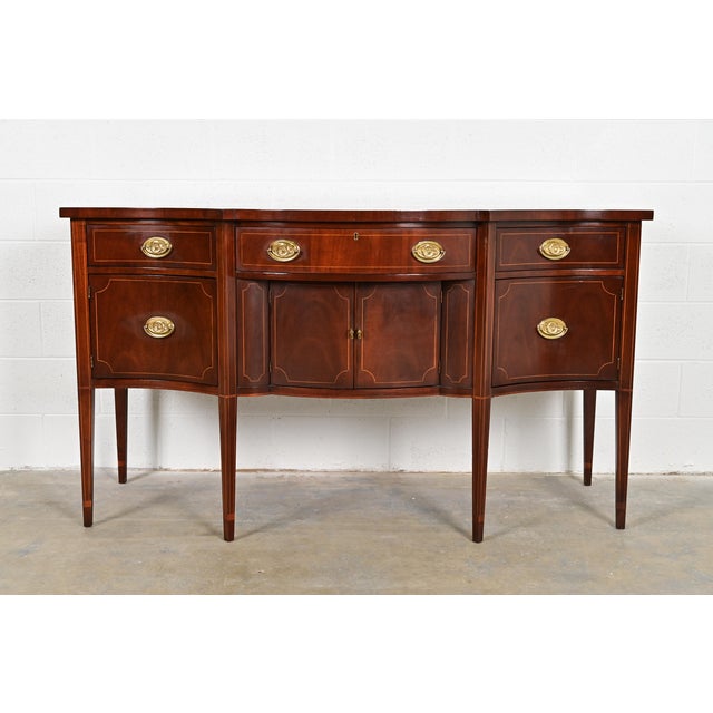 Baker Furniture Federal Inlaid Mahogany Sideboard Credenza For Sale - Image 16 of 16