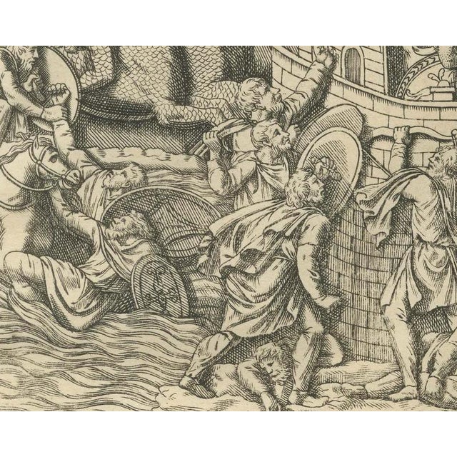 18th Century Bernard de Montfaucon, Roman Bolt Engines and a Ram Under a Shed, Montfaucon Siege Plate, 1722, Engraving For Sale - Image 5 of 8