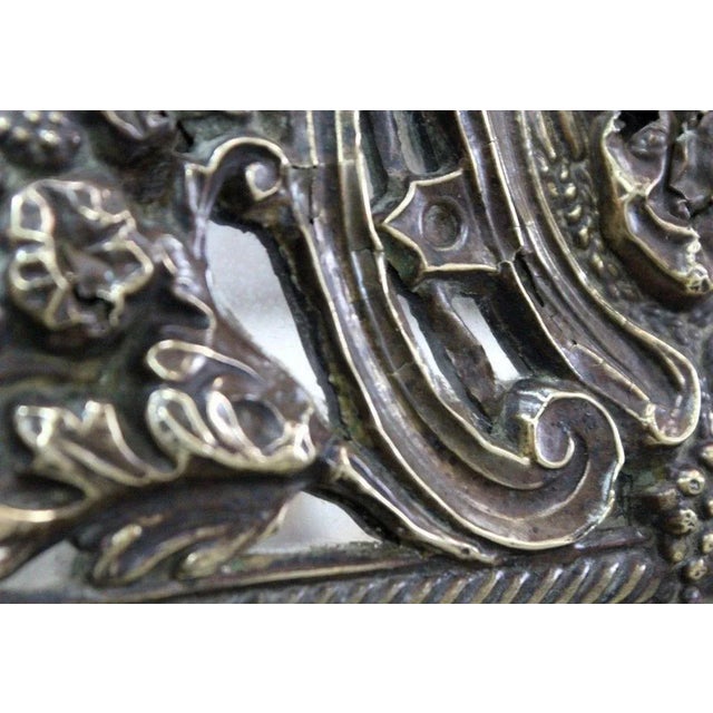 Black Small Louis XIV Style Brass Mirror, 1800s For Sale - Image 8 of 18