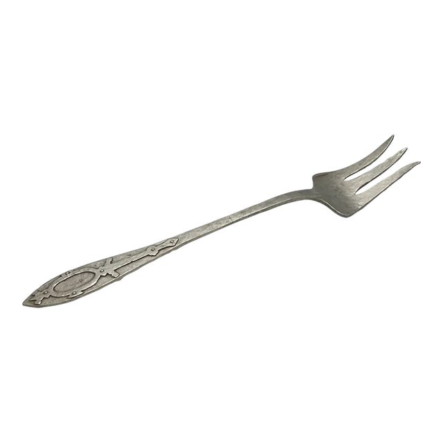 Vintage Arts and Crafts Fish Serving Fork For Sale