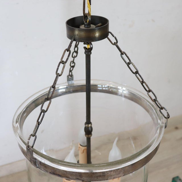 Early 20th Century Lantern in Iron and Blown Glass For Sale - Image 5 of 14