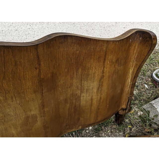 Wood Chippendale Bed with Walnut Veneered Sides For Sale - Image 7 of 18