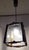 1980s Vintage Handmade Ceiling Lamp with Beechwood Frame and Patterned Glass Panes, 1980s For Sale - Image 5 of 8
