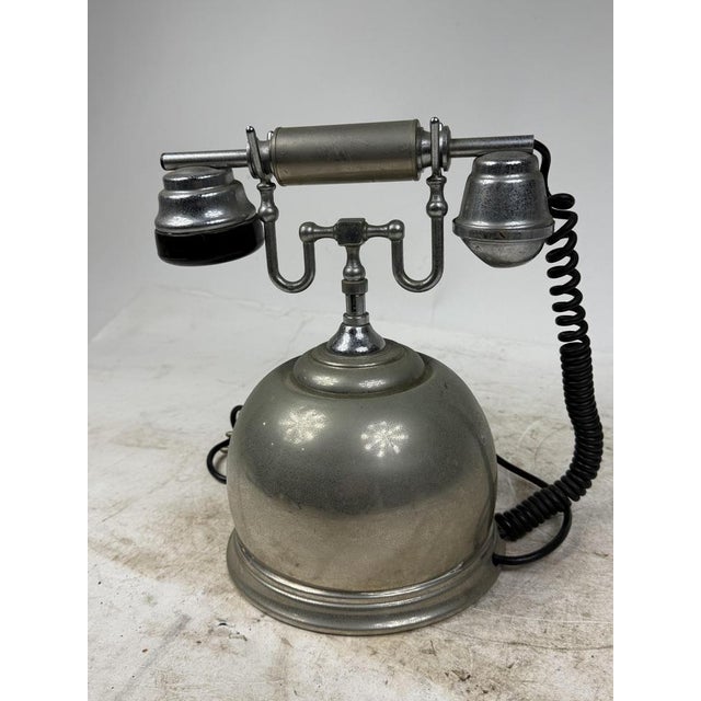 1950s Chrome-Plated Rotary Telephone, Italy, 1950s For Sale - Image 5 of 7