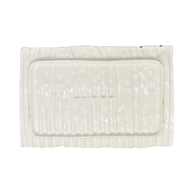 Ceramic Vintage Asparagus Ceramic Serving Platter / Tray – Majolica Style / Country French For Sale - Image 7 of 15